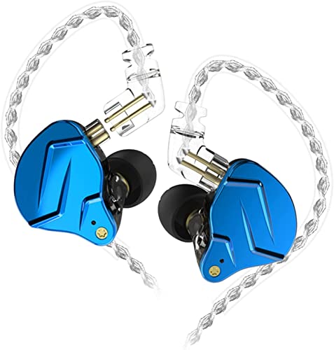 KZ ZSN PRO X Wired Earbuds,in-Ear Headphones with Dual Driver-Clear Sound and Ergonomic Custom-Fit Earpieces (S/M/L),Bass Ear Buds,3.5mm Jack for Phones，Computer and Laptops (Blue Without Mic)
