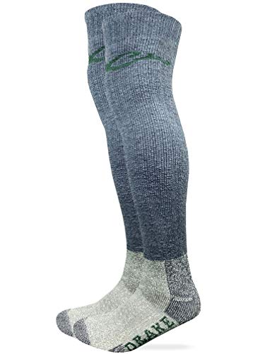 Drake Mens Heavyweight Merino Wool Wader Socks 1 Pair Pack (Charcoal, Shoe Size 9-13 - Sock Size Large)