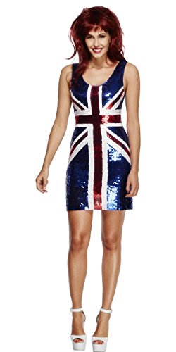 Smiffys - 25001 - Fever - All that Glitters Rule Britannia Costume - Size - Medium - US Dress Size - 10 / 12