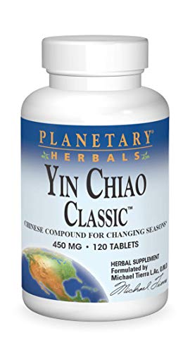 Planetary Herbals Yin Chiao Classic 450 mg Immune Formulas for Seasonal Support -120 Tablets