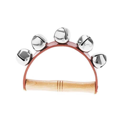 Andoer Tambourine Handbell Early Educational Musical Instrument Rhythm Beats Shaking Small Jingle Bell Tool