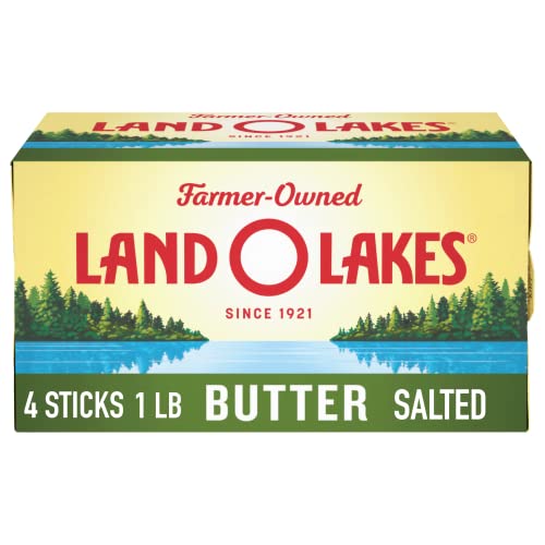 Land O Lakes Salted Butter, Made With Sweet Cream and Salt, 4 Butter Sticks, 1 lb Pack