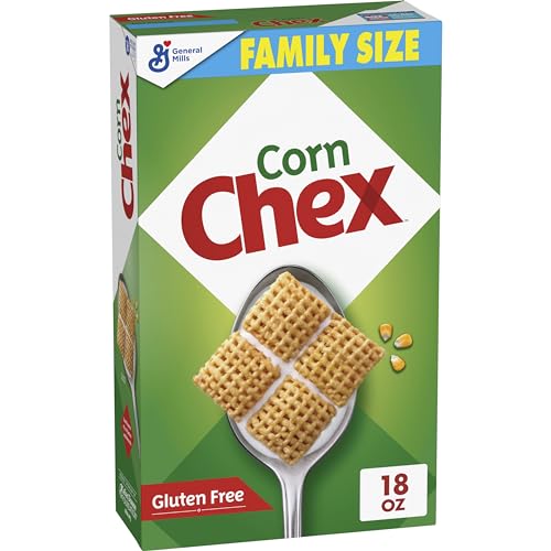 Corn Chex Gluten Free Breakfast Cereal, Made with Whole Grain, Family Size, 18 oz