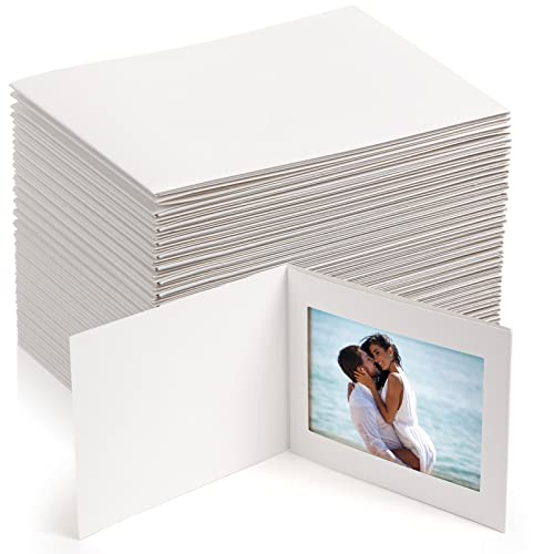 Fainne 150 Pack Paper Photo Frames 4 x 6 Photo Folders Cardboard Picture Frame Paper Picture Frame Greeting Note Cards Photo Inserts for Portraits Christmas Wedding Graduation
