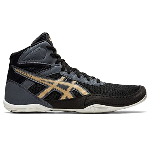 ASICS Kid's Matflex 6 Grade School Wrestling Shoes, 6, Black/Champagne