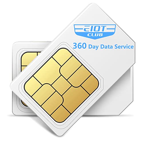 EIOTCLUB Data SIM Card for 360 Days - Compatible with USA Nationwide Networks for Unlocked Security Solar and Hunting Trail Game Cameras IoT Device(USA Coverage, Triple Cut 3-in-1)
