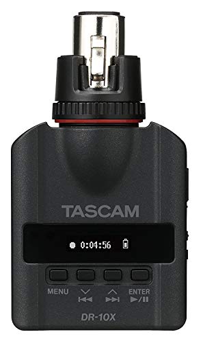 TASCAM XLR Micro Audio Portable Digital Recorder for XLR Microphones, Voice Recorder, Interview and News Gathering, Black (DR-10X)