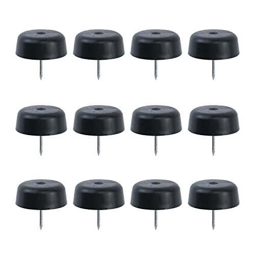 Antrader 1-1/3' Dia Heavy Duty Adjustable Cabinet Sofa Feet Furniture Riser Furniture Glides and Sliders Nail On Floor Protector 12pcs