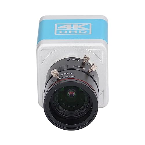 USB Webcam, Webcam with C Focus Lens CS Mount Low Latency No Distortion with Remote Control for Media Teaching (US Plug)