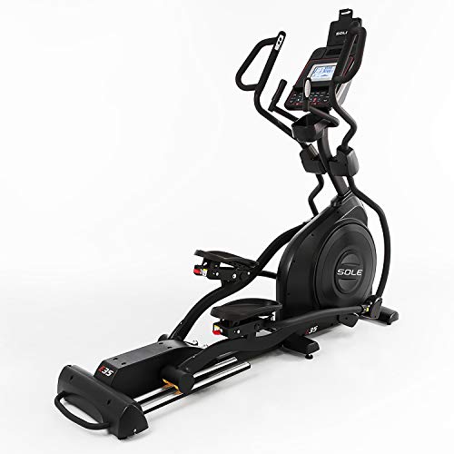 SOLE Fitness E35 2020 Model Indoor Elliptical, Home and Gym Exercise Equipment, Smooth and Quiet, Versatile for Any Workout, Bluetooth and USB Compatible