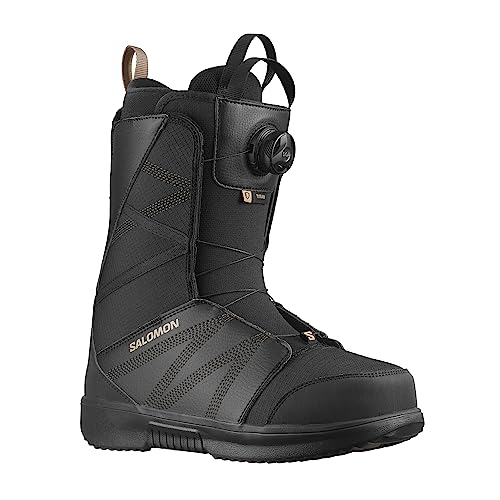 Salomon Titan BOA Snowboard Boots, Black/Black/Roasted Cashew, 27