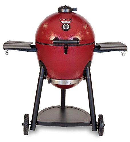 Char-Griller 06620 Akorn Kamado Kooker Charcoal Barbecue Grill and Smoker, Red