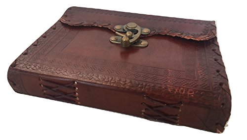 vintage crafts Leather Writing Journal Handmade Art Sketchbook Notebook Diary Unlined Travel Journal To write in Unisex Brown