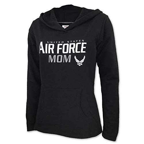 Armed Forces Gear Ladies United States Air Force Mom Hood(Black), large, Black