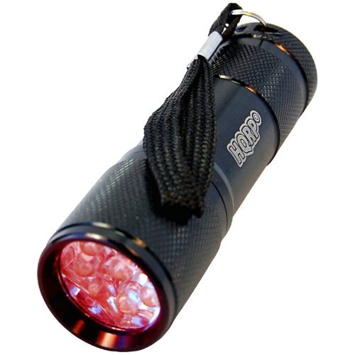 HQRP Pocket Red Light Flashlight 9 LEDs for Volunteers for Sea Turtle Night Patrol