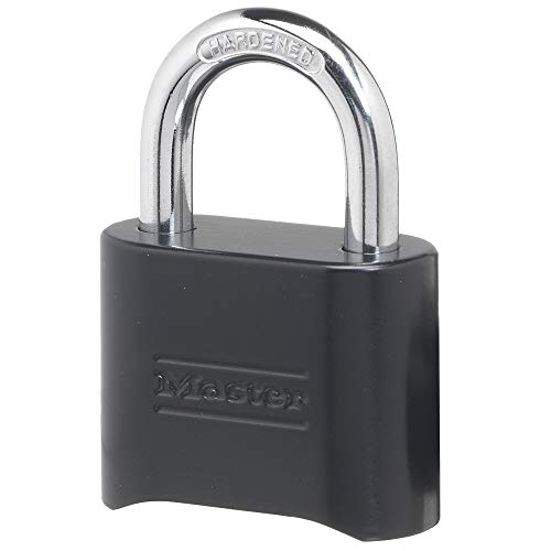 Master Lock Combination Lock, Set Your Own Combination Lock, Indoor and Outdoor Padlock, Weatherproof Code Lock,Black