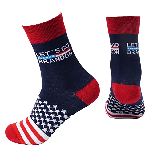 xywlwoer Lets Go Brandon Socks Funny FJB Joe Biden Socks Trump 2024 Socks Donald Trump Socks MAGA Socks Gag Gifts for Men Women