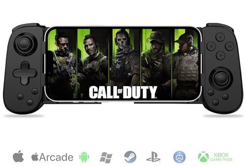 Koiiko Phone Game Controller for iPhone/Android/PC/Switch, Play COD, Genshin, Diablo, Support Streaming on PS4/PS3/Xbox/PC Console, Cloud Gaming Wireless Gamepad Joystick, Turbo/6-Axis Gyro/Dual Motor