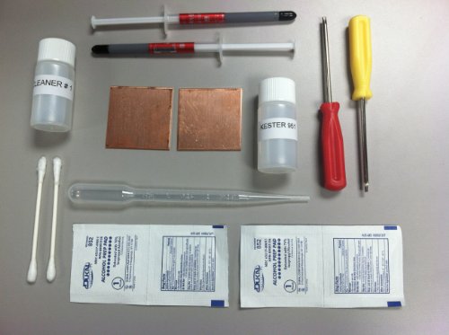 3 YLOD Shims Fix Repair Kit Kester 951 Flux Thermal Paste T8 & T10 tamper screwdrivers CPU GPU Heatsink cleaner for PS3 Slim Playstation