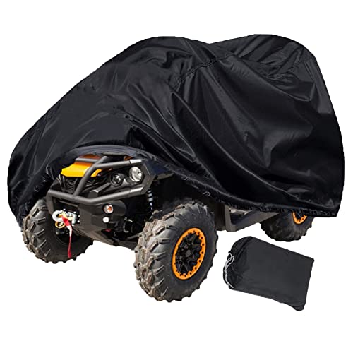 Indeed BUY ATV Cover with Buckle Waterproof, 420D Heavy Duty Ripstop Protects 4 Wheeler from Snow Rain Sun,Outdoor Storage Quad Cover for Polaris Sportsman Yamaha Honda Kawasaki 102'' x44'' x 48''