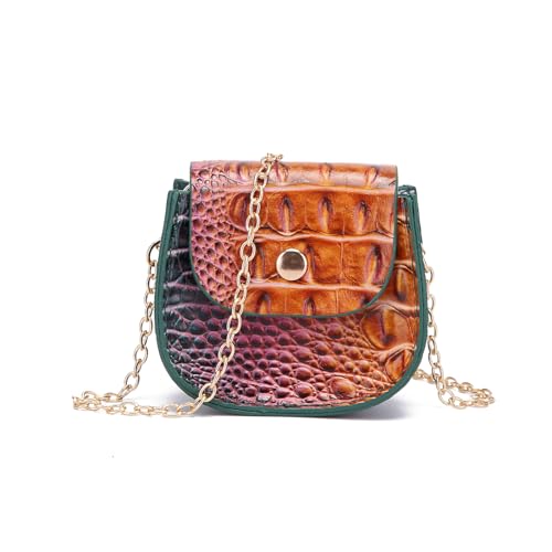 Makcr Joacbv Mini Crocodile Embossed Leather Clutch Tiny Compact Evening Bag for Women Stylish Accessory for Essentials