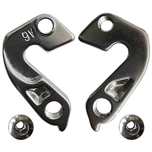 2Pcs Bike Derailleur Hanger Stumpjumper Hardrock Hotrock S-Works Enduro Fatboy Camber Epic Crave Rockhopper Specialized Rear Tail Hook Parts Dropout 65, Silver, (WG011-SL), 2x1x0.25 inch