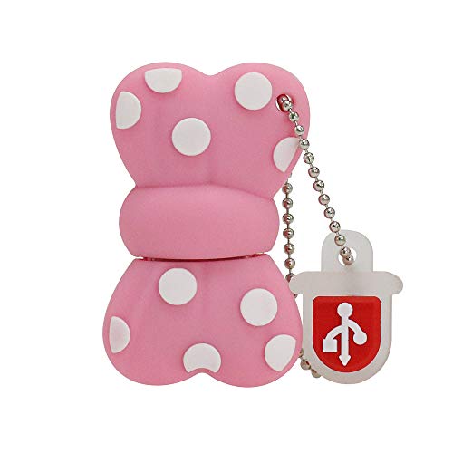 Aneew 16GB Pendrive Cartoon Cute Pink Bowknot Bow Model USB Flash Drive Memory Stick Girl Gift