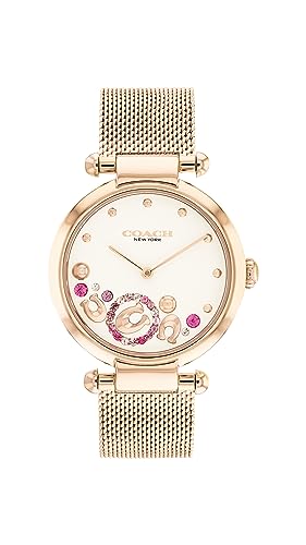 Coach Cary Women's Watch: Mother-of-Pearl Dial |Shimmering Crystals | Effortless Sophistication for Any Occasion (Model 14504004)