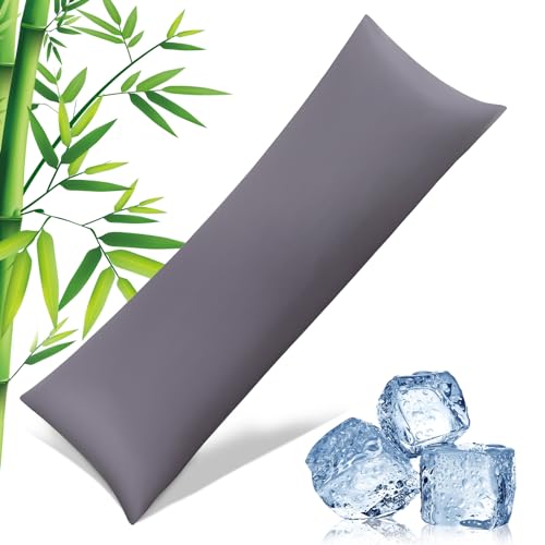 Pillowcases Body Size,Cooling Viscose Body Pillow Cover with Zipper Closure, Cool & Breathable Pillow Cover for Hot Sleepers and Night Sweats, 20' x 54'