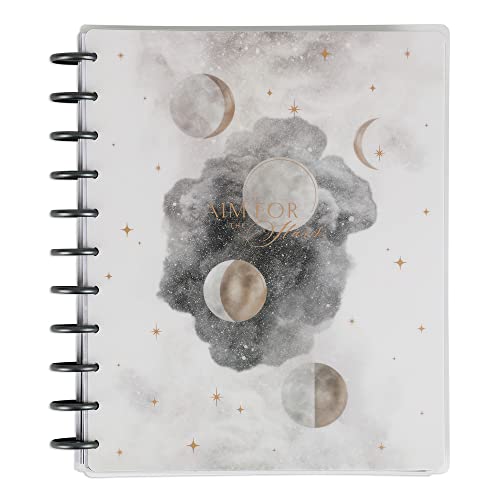 Happy Planner 2023 Daily Planner and Calendar, 18-Month Daily, Weekly, and Monthly July 2023–Dec. 2024 Planner, Dashboard Layout, Celestial Elegance Theme, Big Size, 8 1/2 Inches by 11 Inches