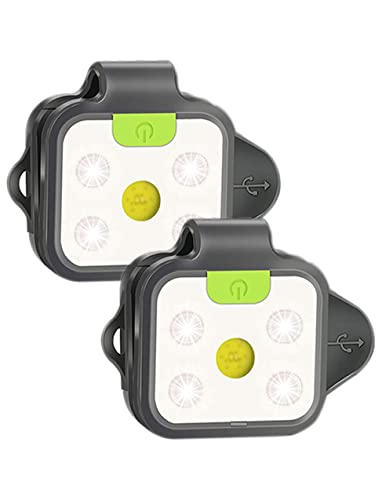 unibrite Running light,2Pack LED Safety Light for Runners, 4 Light Modes Clip On Running Lights with Rechargeable Battery for Running, Hiking, Jogging, Outdoor Adventure