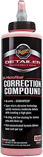 Meguiar's D30016 DA (Dual Action) Microfiber Correction Compound - Auto Compound Removes Surface Defects - 16 Oz Bottle