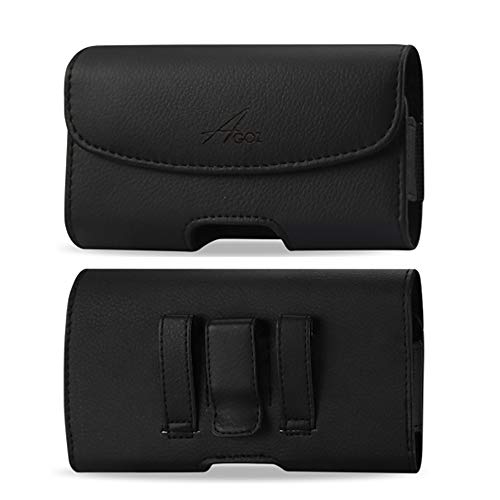 AGOZ for Microsoft Lumia 640XL 640-XL LTE, Premium Leather Pouch Case Holster with Belt Clip & Belt Loops (NOT for Lumia 640)
