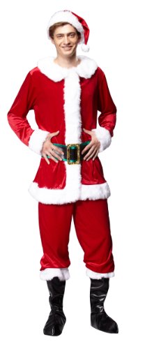 HGM Costume Men's Santa Claus, Red/White/Green, Medium