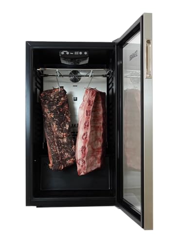 PRO 40 Steakager - Dry Aging Refrigerator to Dry-Age and Cure Meat at Home, Steak-Aging Fridge, Meat Aging Machine for Steak Dry Aging, Stainless Steel – 40 lbs Expandable Anytime to include Truss Racks and Humidification