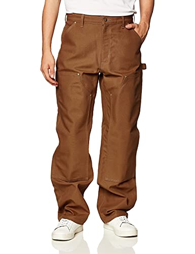 Carhartt mens Firm Duck Double- Front Dungaree B01 work utility pants, Carhartt Brown, 36W x 34L US