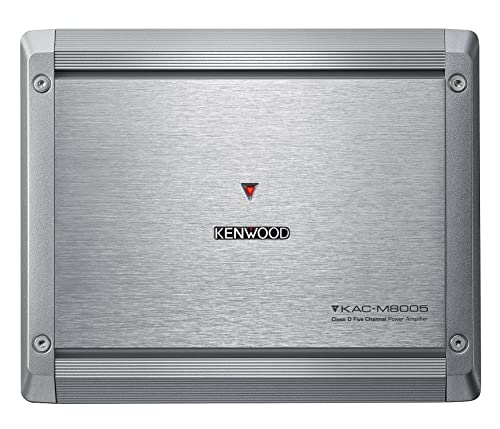 KENWOOD KAC-M8005 5-Channel Marine/Motorsports Car Amplifier - 1600 Watts, Waterproof, High-Pass Filters, Saltwater Resistant | Enhance Your Outdoor Audio Experience!