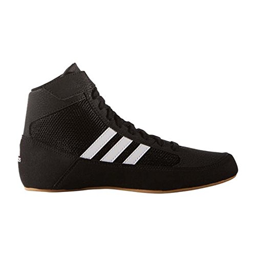adidas Boy's HVC Wrestling Shoe, Black/White, 3 Little Kid
