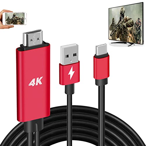 HDMI Adapter USB Type C Cable MHL 4K Video Converter Cord Compatible Samsung Galaxy S20 S10 S9 S8 Note 20 10 LG G5 Q8 ThinQ V35 Android Phone iMac MacBook for Mirror & Charging to Monitor Projector TV