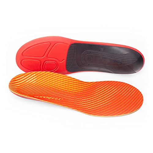 Superfeet Run Pain Relief Insoles - Trim-to-Fit Foam & Carbon Fiber Shoe Inserts - High Arch Support for Plantar Fasciitis - Professional Grade - 7.5-9 Men / 8.5-10 Women