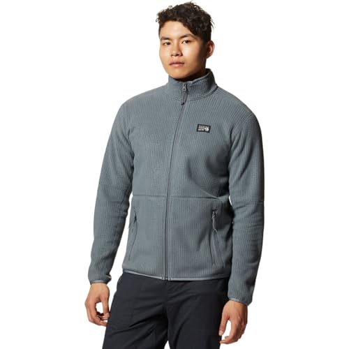 Mountain Hardwear Men's Explore Fleece Jacket, Foil Grey, Medium