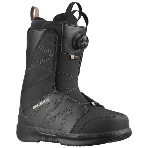 Salomon Titan BOA Snowboard Boots, Black/Black/Roasted Cashew, 31