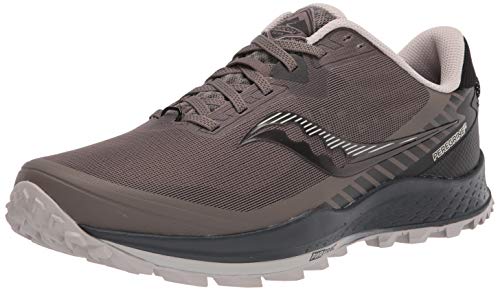 Saucony Men's Peregrine 11 Trail Running Shoe, Gravel/Black, 9