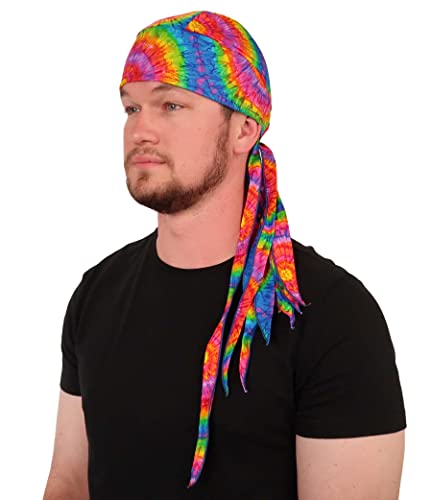 Nomad Skull Cap Biker Style Headwraps Doo Rags - Tie Dye