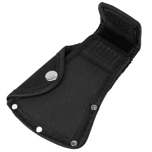 Hatchet Head Sheath Holster, Black Axe Sheath, Axe Head Cover for 1-1/4lb Axe, Double Snap Hatchet Blade Protector Hatchet Cover, Hatchet Edge Protector for Outdoor Hiking Outdoors Work Axe Jacket