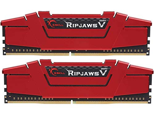 G.SKILL Ripjaws V Series (Intel XMP) DDR4 RAM 32GB (2x16GB) 2400MT/s CL15-15-15-35 1.20V Desktop Computer Memory UDIMM - Red (F4-2400C15D-32GVR)