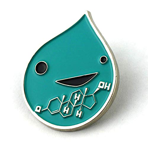 I Heart Guts Testosterone Design Lapel Pin - Game of Hormones Enamel Pin