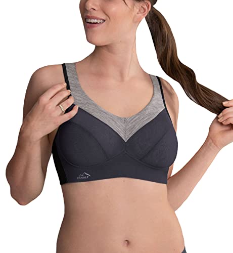 Anita Panalp Merino Wool Wicking Sports Bra 5555 Anthracite/Melange 36F