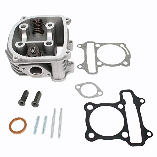 Glixal ATGT-018 GY6 125cc to 150cc 57.4mm Cylinder Head Asyy with Valves set for 152QMI 157QMJ Scooter Moped ATV Go Kart Quad Engine (Non EGR Type)