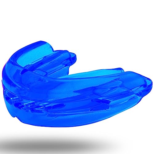 Mouth Guard Sports Youth Adult, Mouthguard for Braces Sparring Mouth Guard,Double Braces, Premium Quality No Boiling Required，Football, Taekwondo, Jujitsu and Karate.